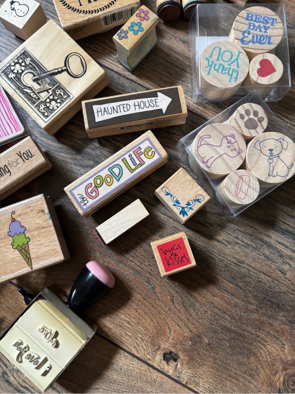 Lot of 30+ Wooden, Rubber and Foam Stamps - Picture 7 of 8